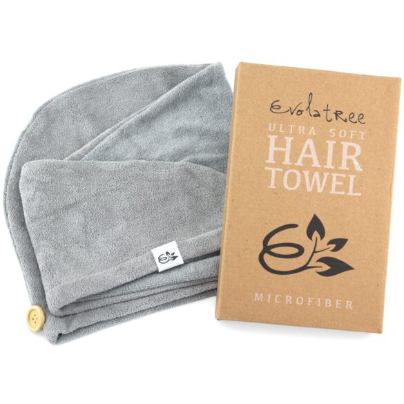 11 Best Microfiber Hair Towels 2024 Buying Guide And Reviews   Evolatree Microfiber Hair Towel Wrap 1 585x585 