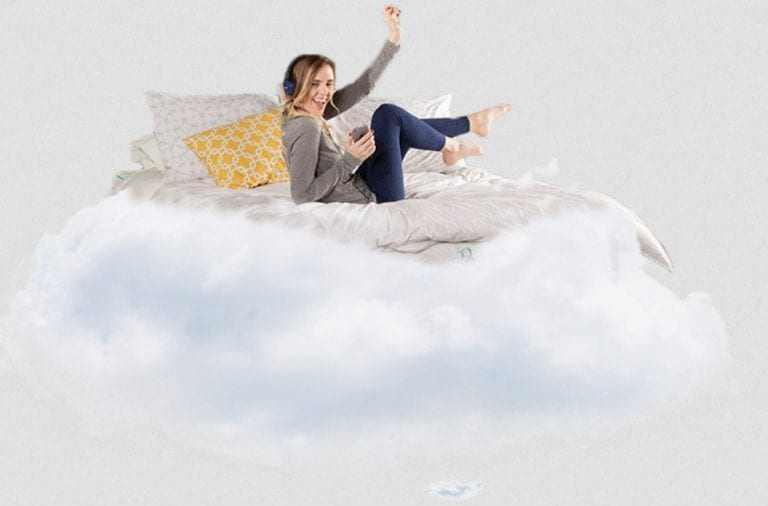 sleeping on clouds mattress