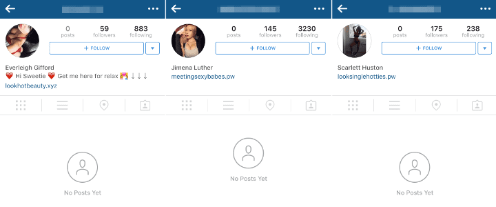 Instagram fake profiles