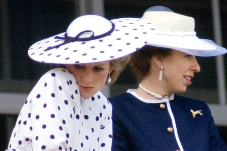 Princess Diana and Princess Anne at the 1986