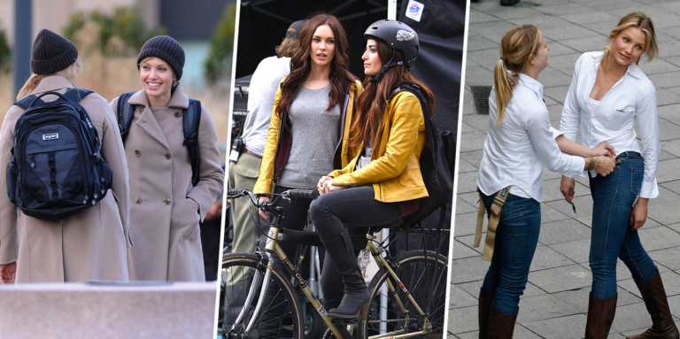 17 Celebs Hanging Out With Their Stunt And Or Body Doubles The Frisky   Celebs And Doubles 