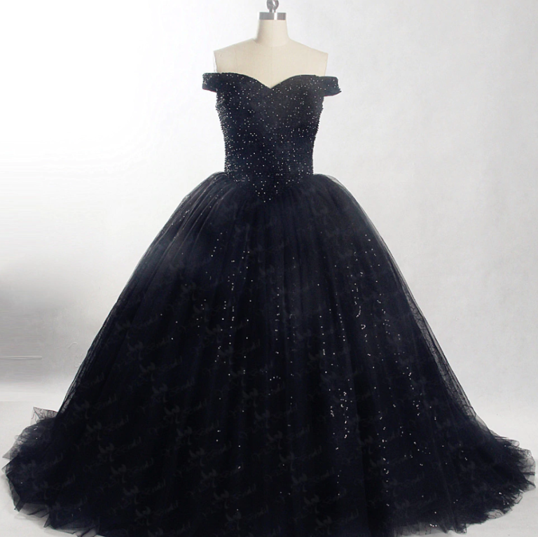 15 Best Black Glitter Wedding Dresses in 2024 - The Frisky