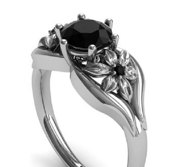Black wedding ring- by segal