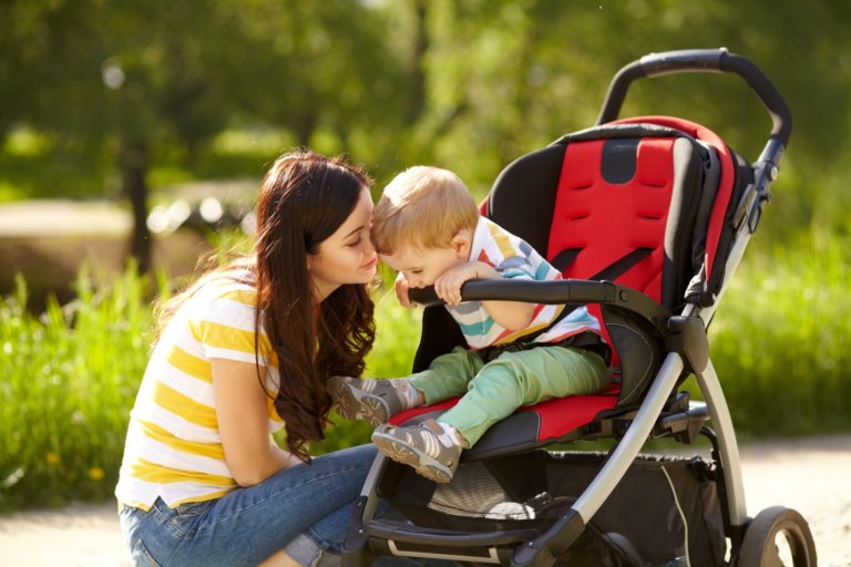 when to put baby in stroller without car seat