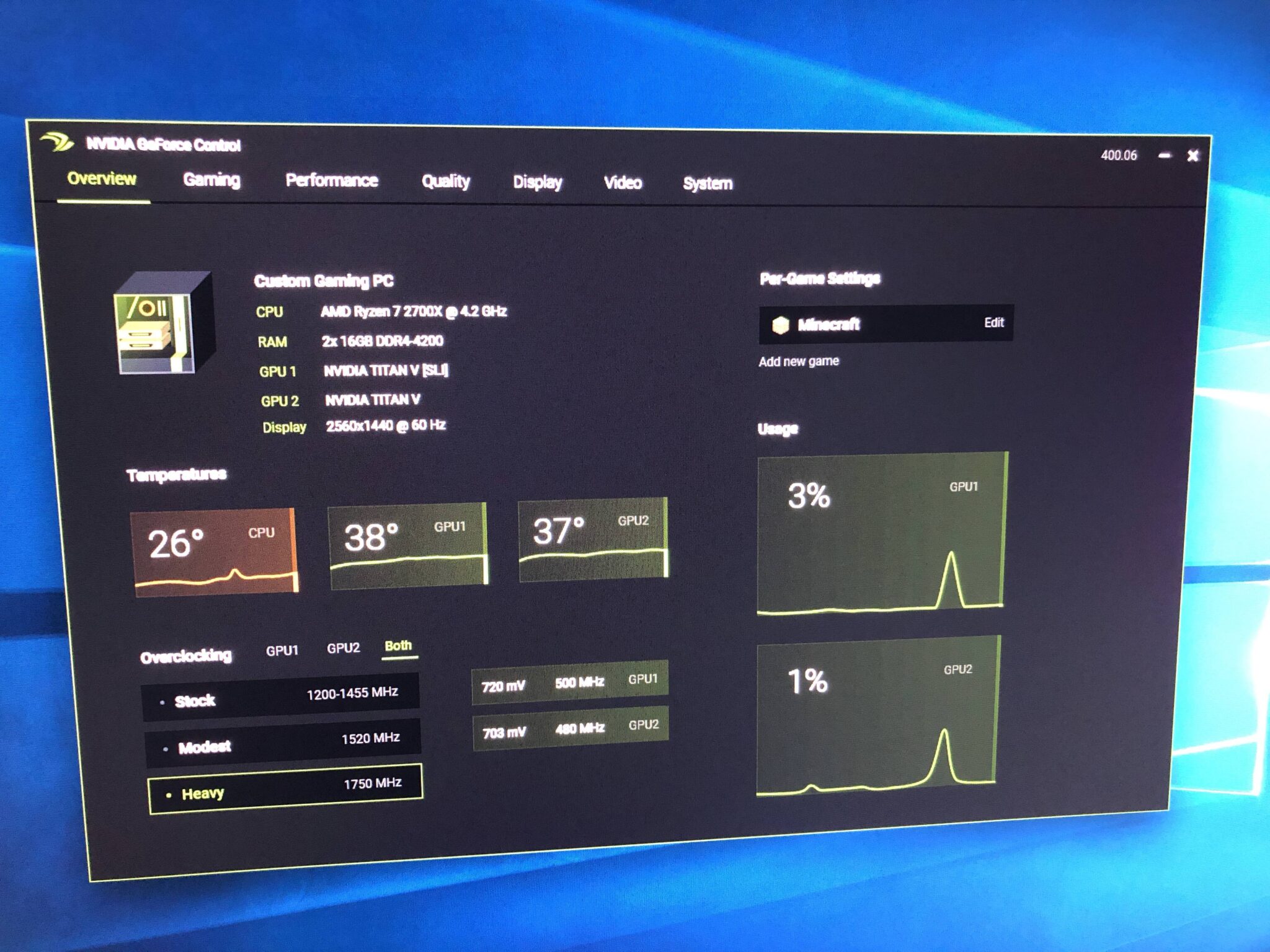 nvidia control panel windows 10 choosing gpu