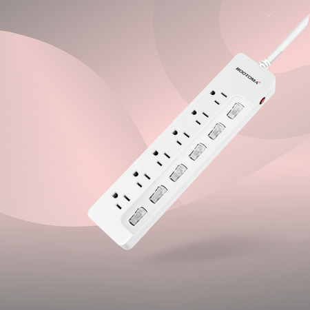 ROOTOMA Power Strip Surge Protector with Individual Switches