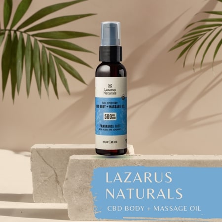 Lazarus Naturals CBD Body + Massage Oil