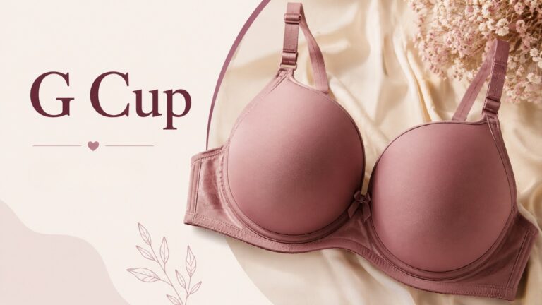 Pink G cup bra on soft fabric with a clean featured image layout