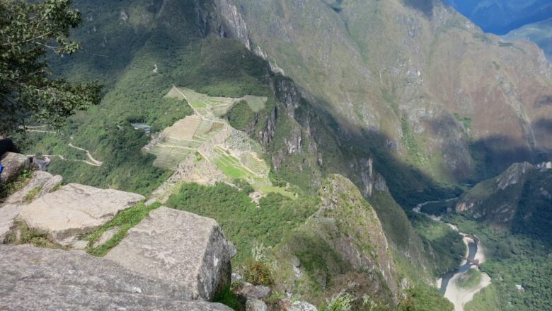 View over Machu Picchu from the Waynapicchu trail