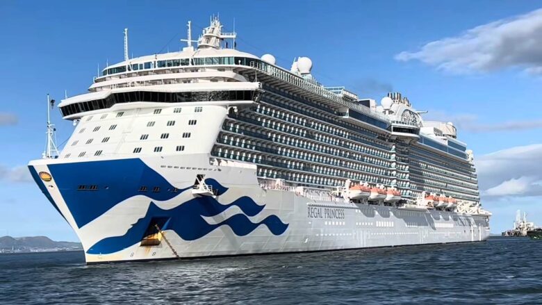 Regal Princess cruise ship sailing on open water