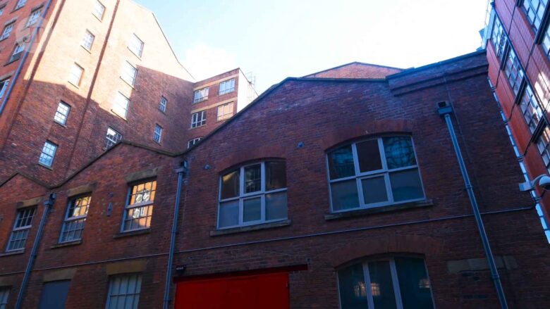 Red brick buildings in Manchester’s Ancoats district